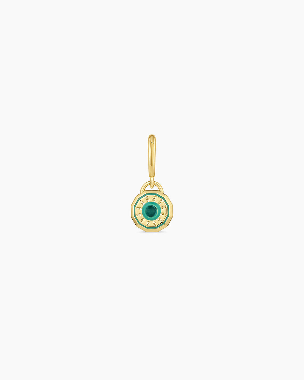 Birthstone Parker Charm || option::18K Gold Plated, Green Agate - May
