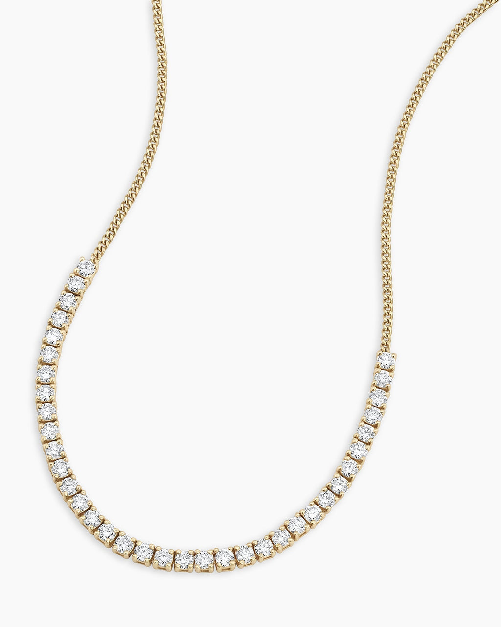 Diamond Melbourne Statement Row Necklace || option::14K Solid Gold