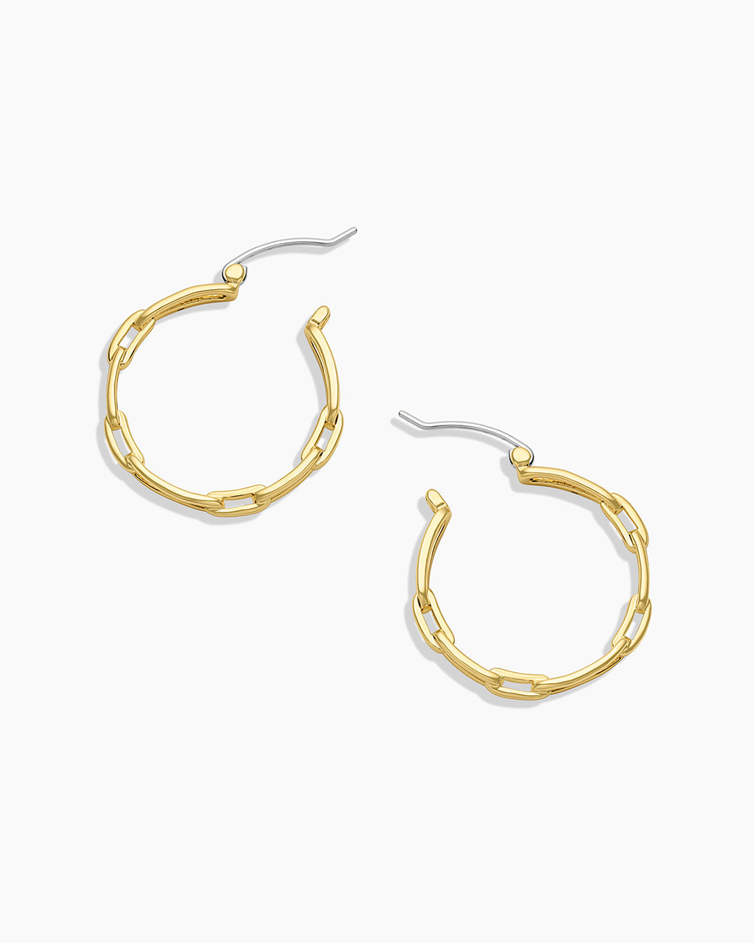 Parker Link Small Hoops || option::18K Gold Plated