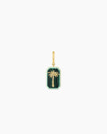 Malachite Palm Parker Charm || option::18K Gold Plated