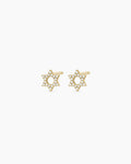 Diamond Star of David Studs || option::14K Solid Gold