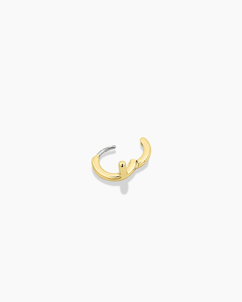 Alphabet Huggie || option::18K Gold Plated, L