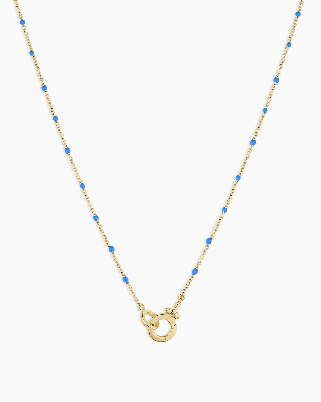 Capri Necklace || option::18K Gold Plated, Light Blue