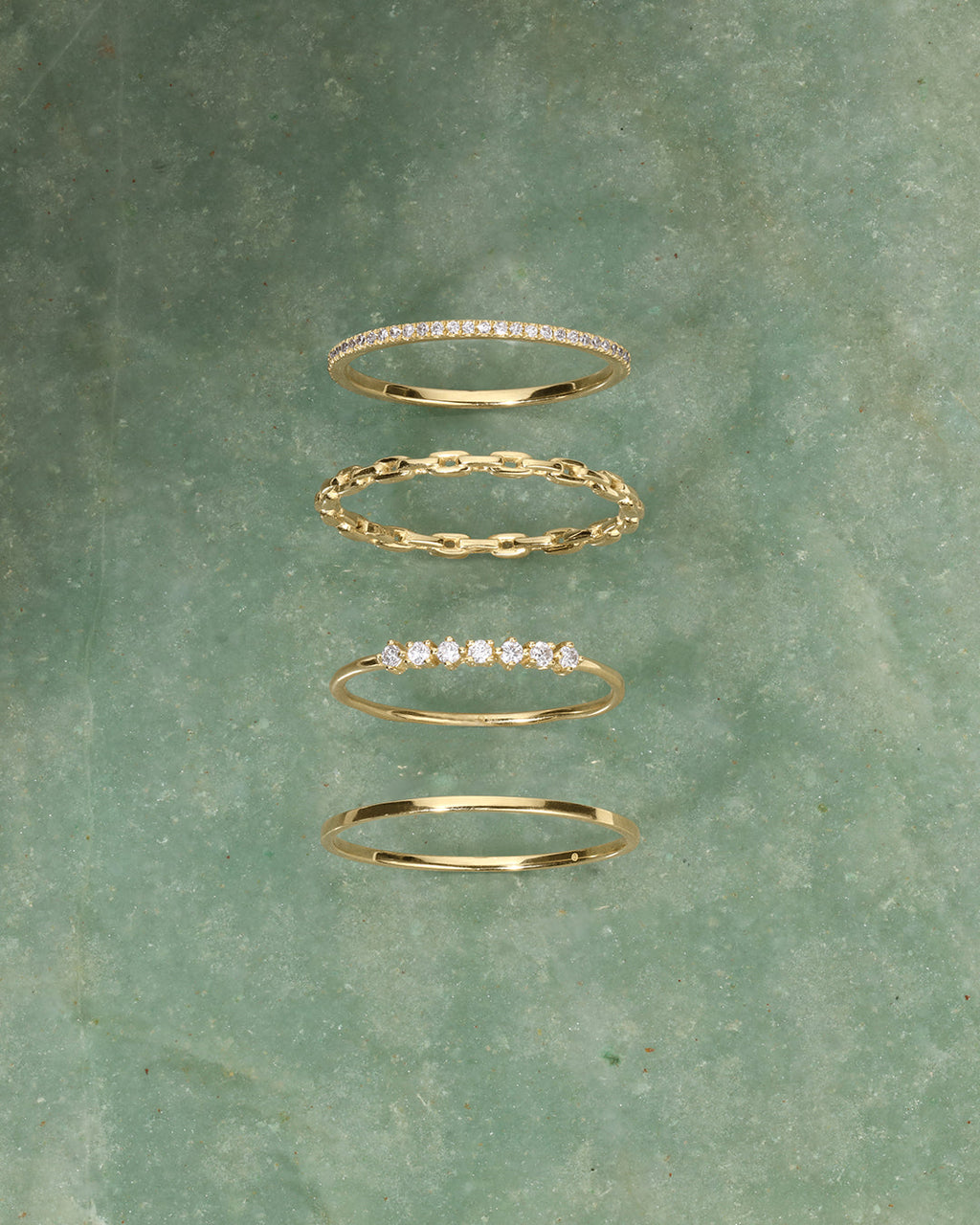 Woman wearing Rose Delicate Ring || option::14K Solid Gold