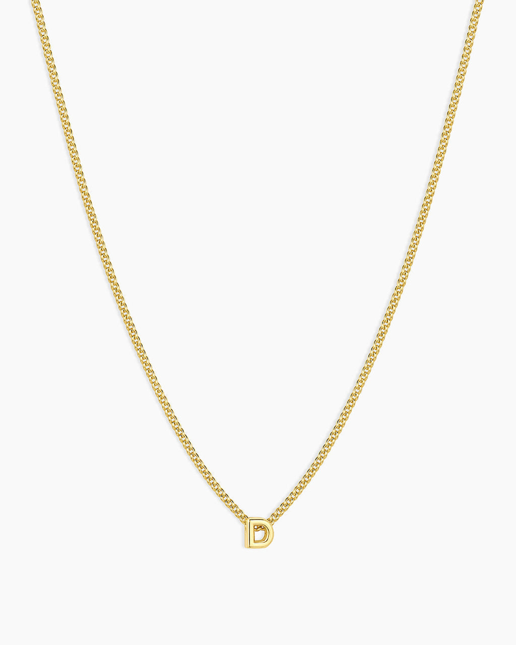 Wilder Mini Alphabet Necklace || option::18K Gold Plated, D