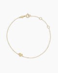 Diamond Vintage Heart Bracelet || option::14K Solid Gold