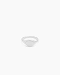 Silver plated signet ring || option::Silver Plated