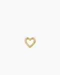 Lou Heart Carabiner Charm || option::18K Gold Plated