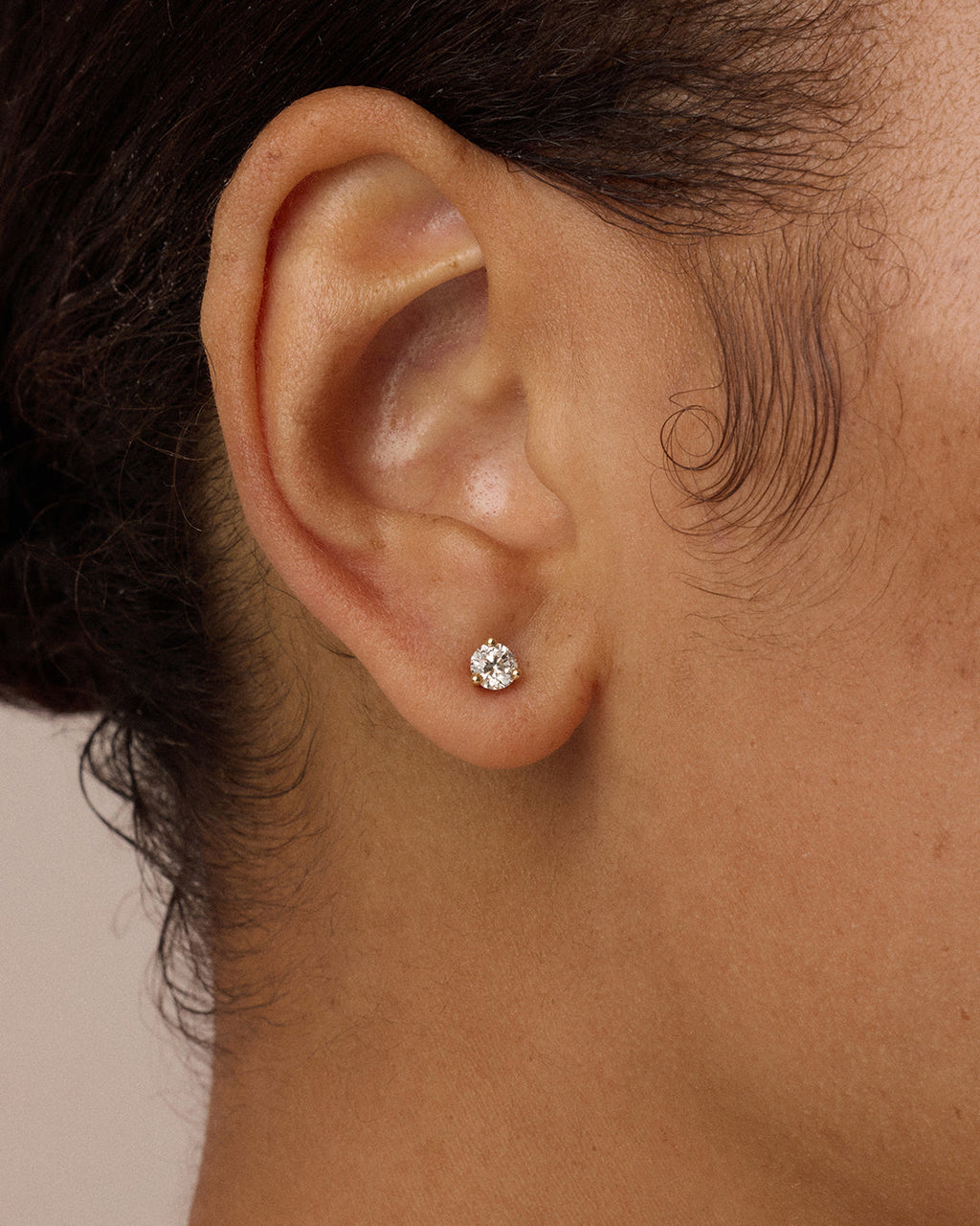 Lab Grown Diamond Solitaire Studs || option::14K Solid Gold, .25ct