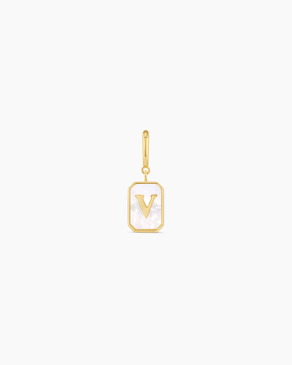 Vintage Alphabet Parker Charm #V || option::18K Gold Plated, V