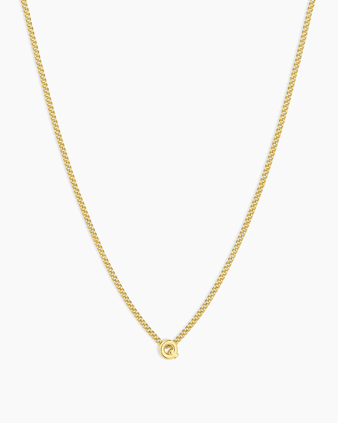 Wilder Mini Alphabet Necklace || option::18K Gold Plated, Q