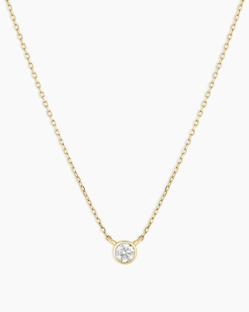 Classic Diamond Necklace || option::14K Solid Gold