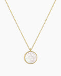 Sunset Etched Necklace || option::18K Gold Plated