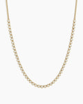 Classic Diamond Row Necklace || option::14K Solid Gold