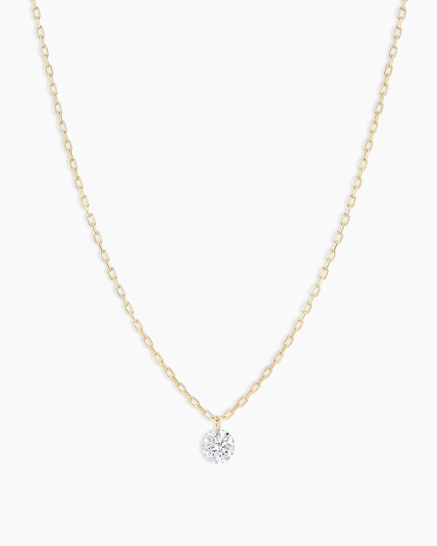 Floating Diamond Necklace || option::18K Solid Gold