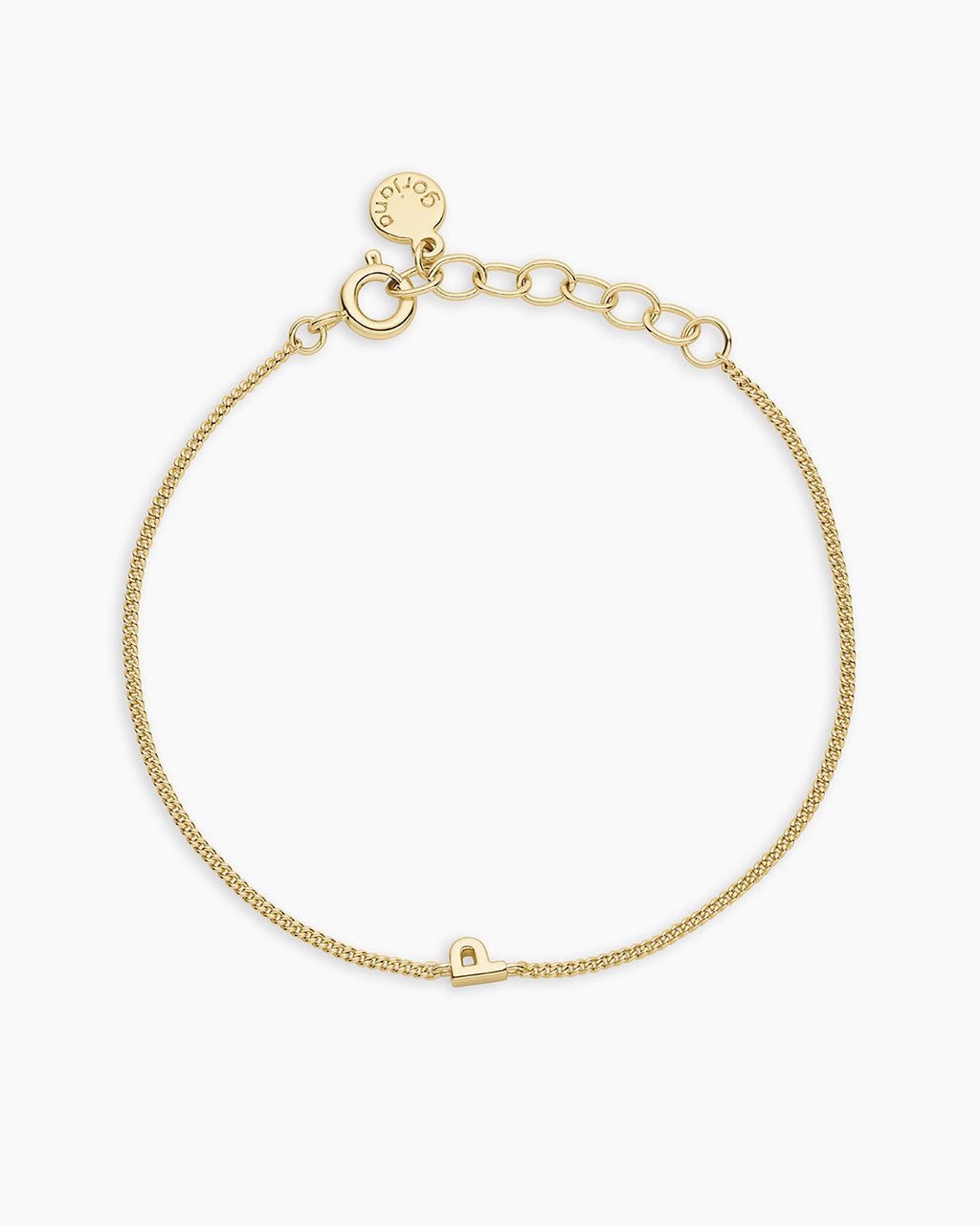 Wilder Mini Alphabet Bracelet || option::18K Gold Plated, P
