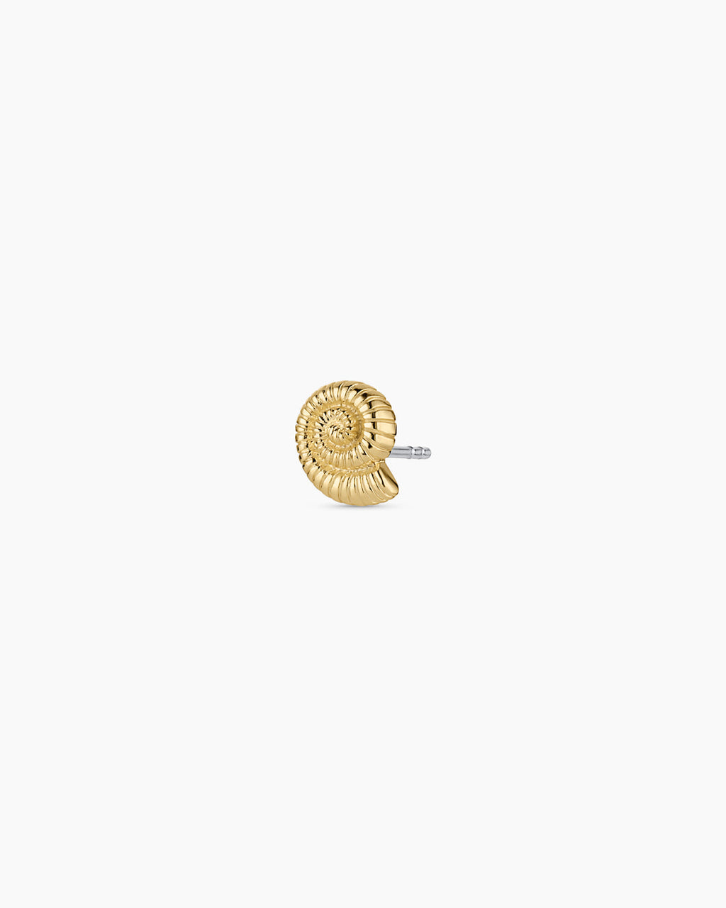 Nautilus Single Stud || option::18K Gold Plated