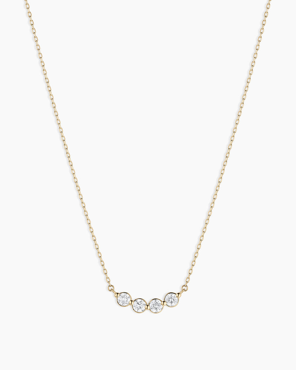 Lab Grown Diamond Halo Cluster Necklace || option::14K Solid Gold