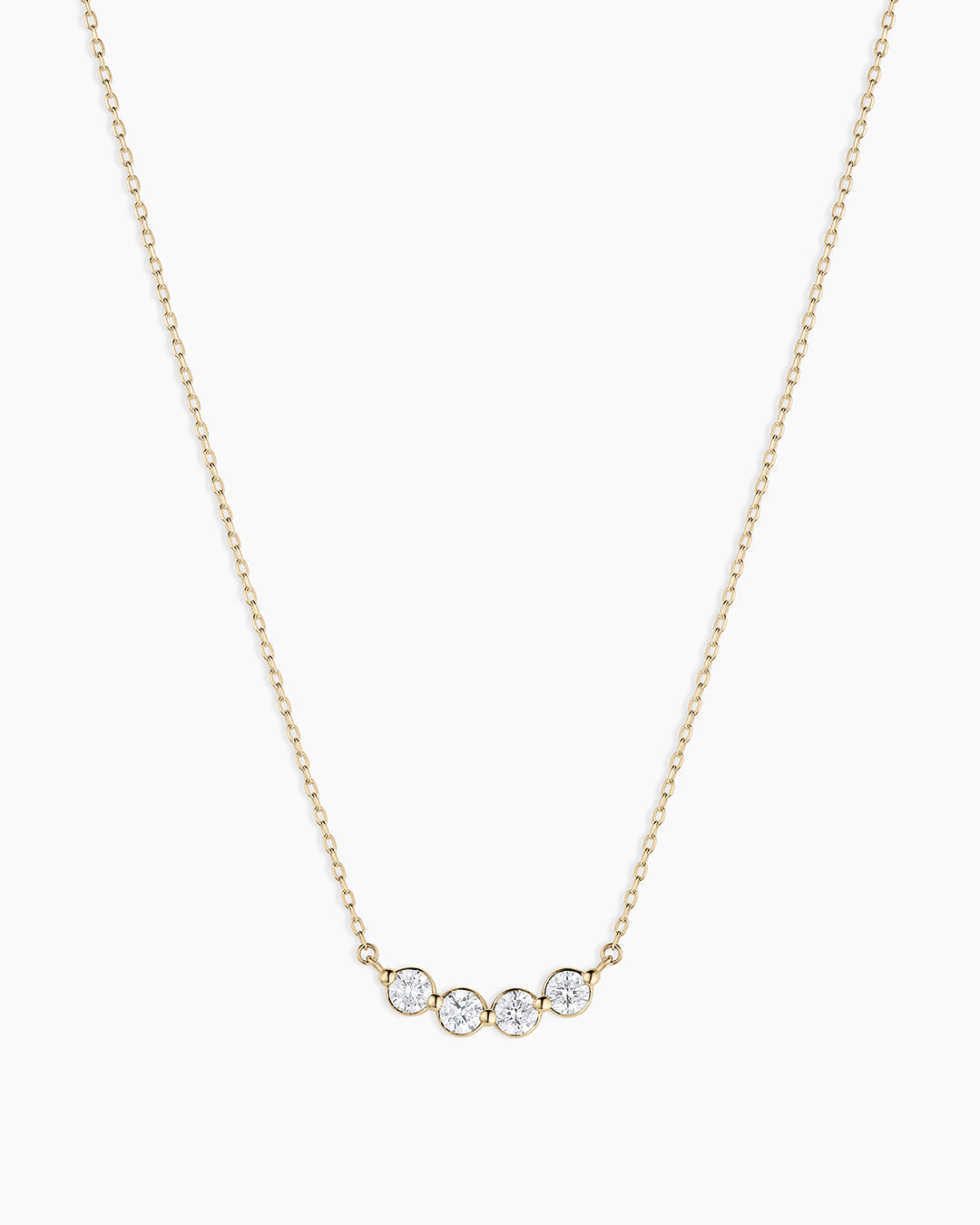 Lab Grown Diamond Halo Cluster Necklace || option::14K Solid Gold