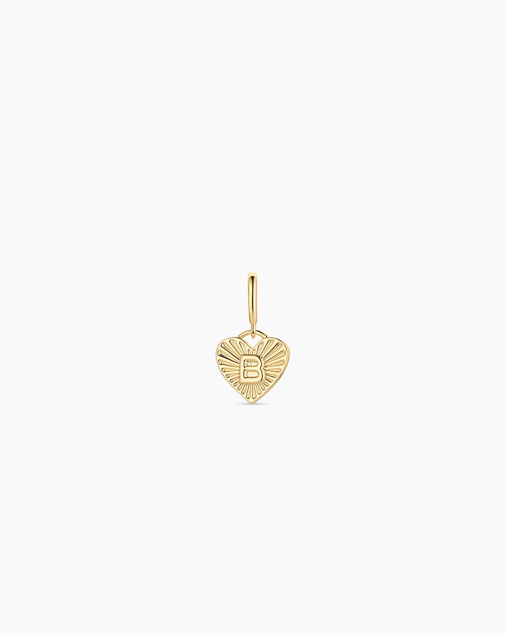 Vintage Heart Alphabet Parker Charm - B || option::18K Gold Plated, B
