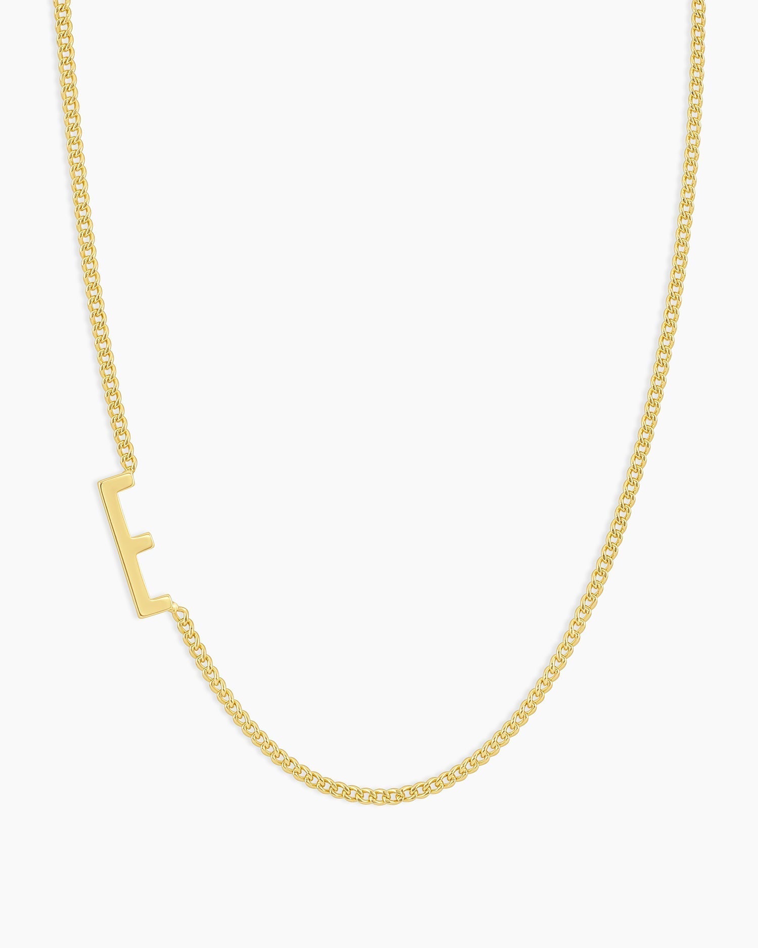 Wilder Alphabet Necklace Alphabet Necklace #E || option::18K Gold Plated, E