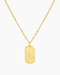 Griffin Dog Tag Necklace || option::18K Gold Plated