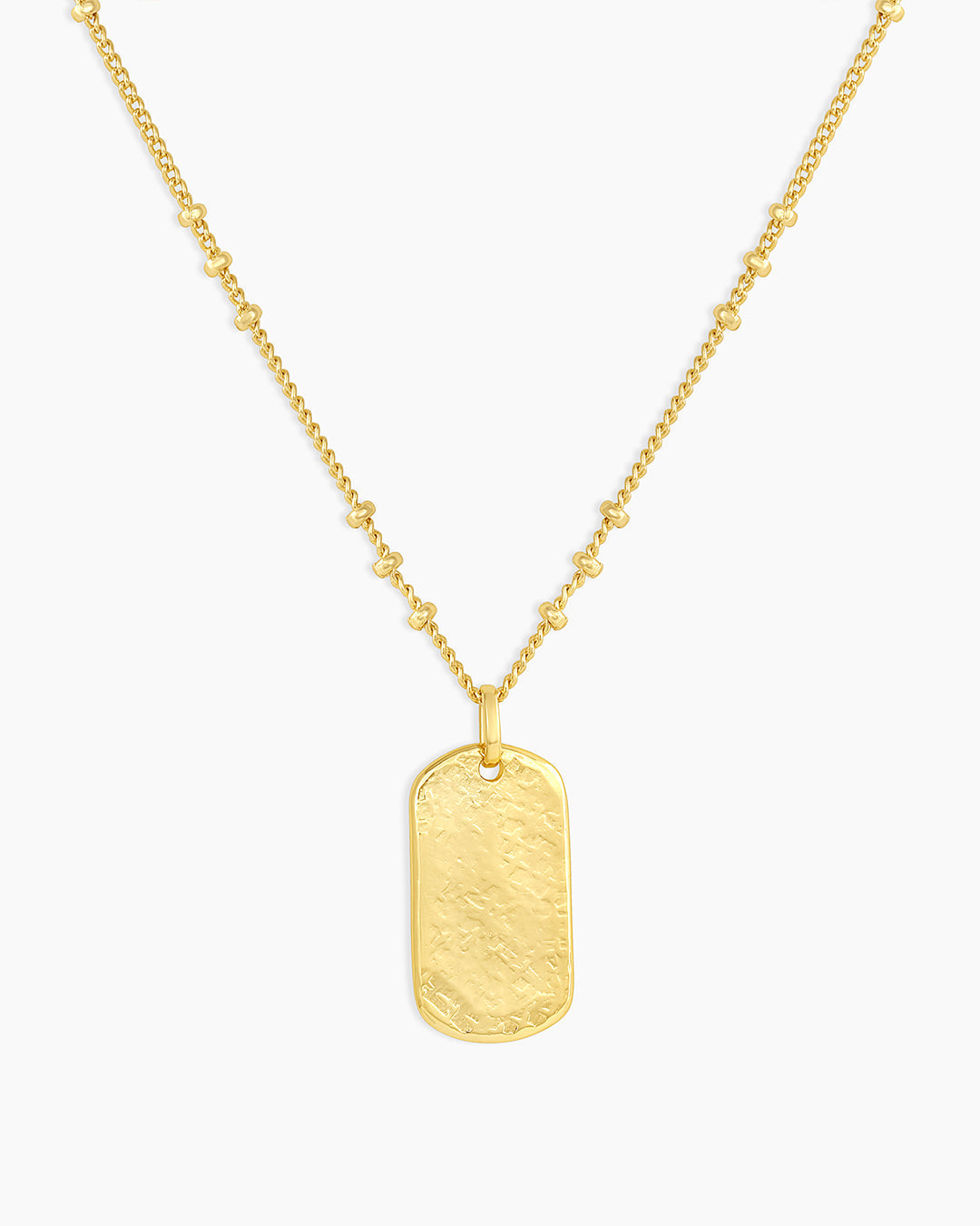 Griffin Dog Tag Necklace || option::18K Gold Plated