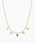 Connection Mini Charm Necklace || option::18K Gold Plated