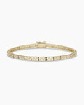 Diamond Checkered Tennis Bracelet || option::14K Solid Gold, 7 in.