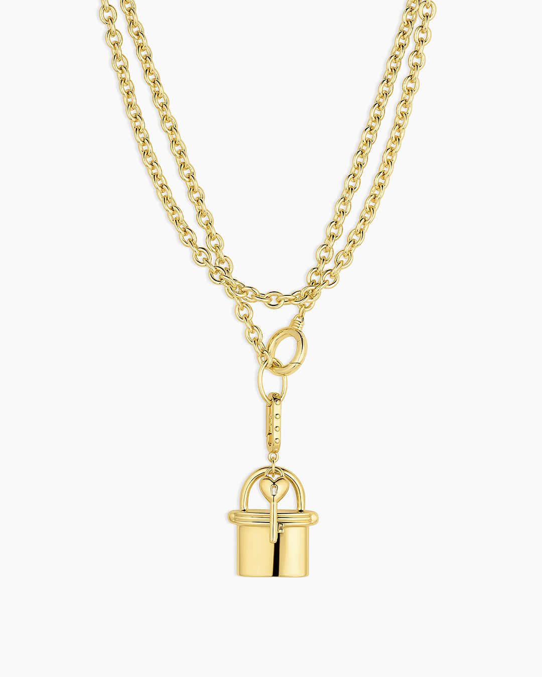 Avery Love Lock Necklace || option::18K Gold Plated