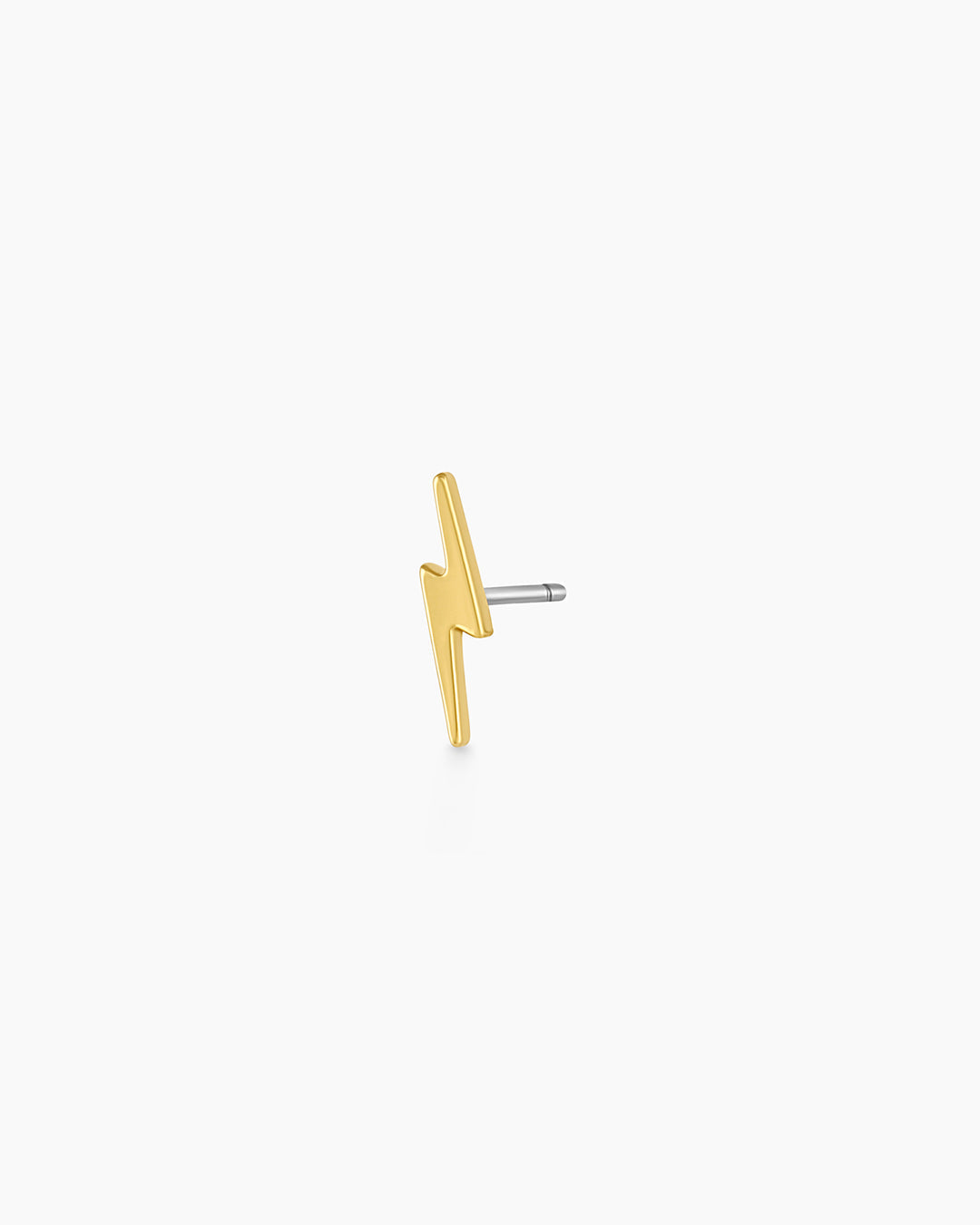 Lightning Charm Stud || option::18K Gold Plated, Lightning