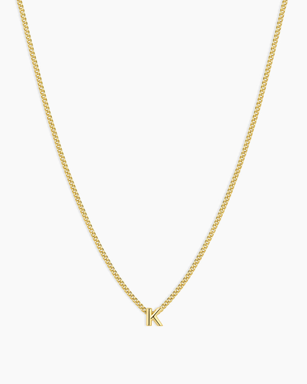 Wilder Mini Alphabet Necklace || option::18K Gold Plated, K