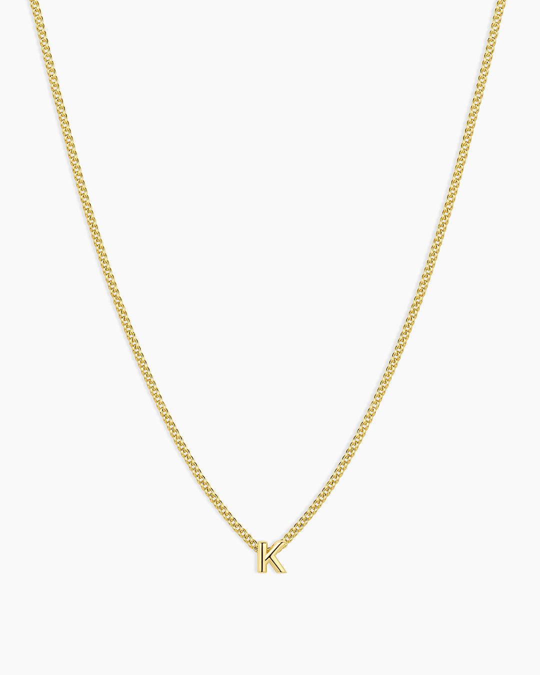 Wilder Mini Alphabet Necklace || option::18K Gold Plated, K