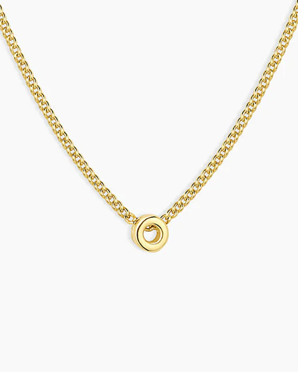 Wilder Mini Alphabet Necklace || option::18K Gold Plated, O