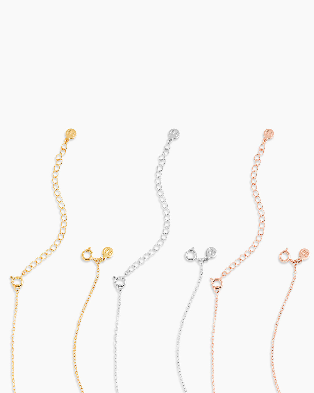 Mixed 3" Necklace Extender set of 3 || option::Mixed Metals