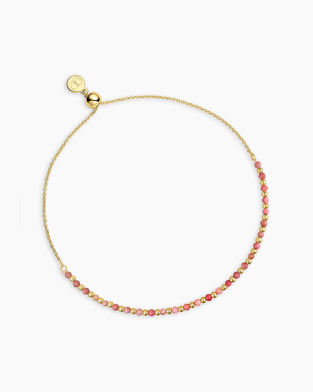 Power Gemstone Brooks Bracelet for Compassion || option::18K Gold Plated, Rhodochrosite - Compassion