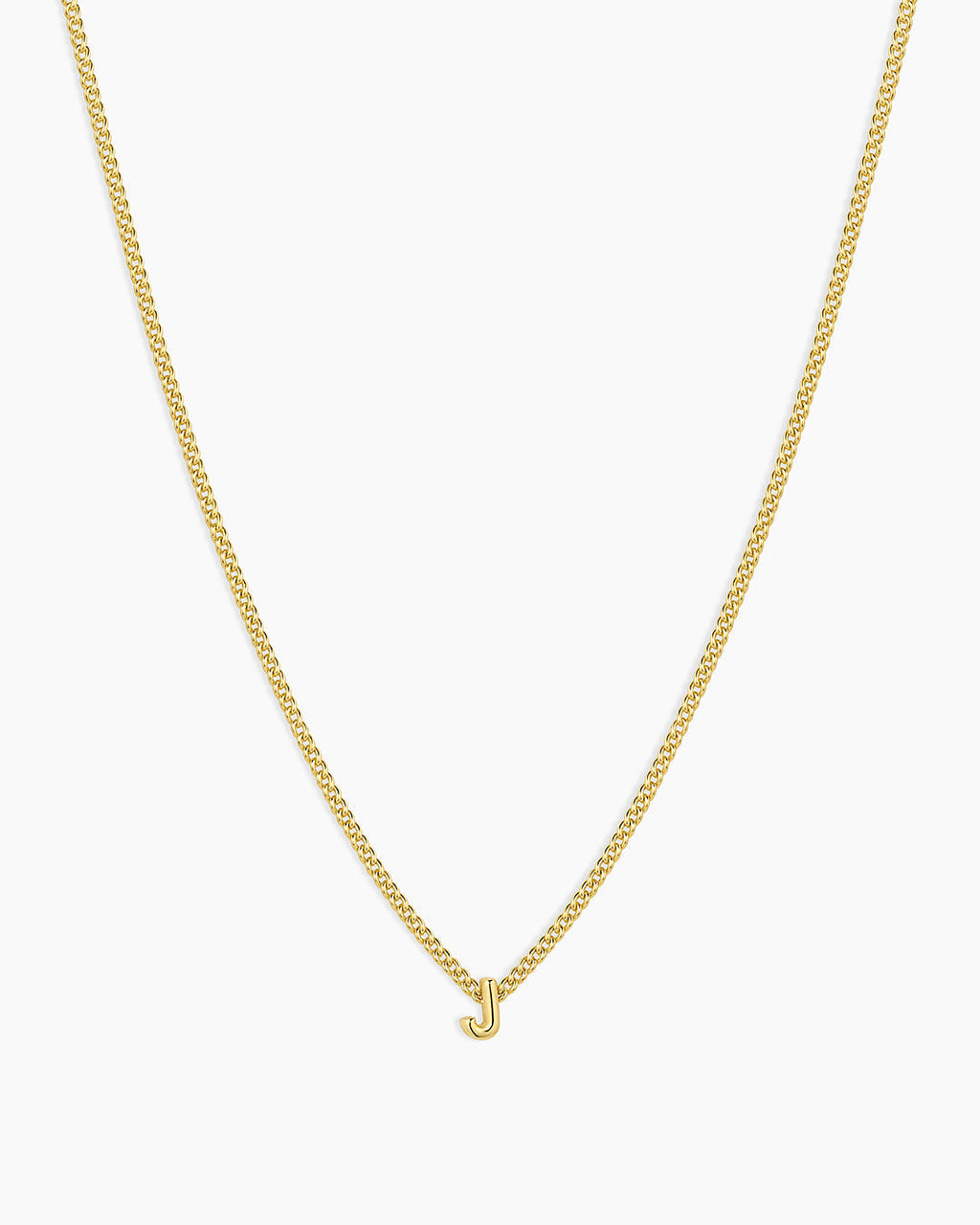 Wilder Mini Alphabet Necklace || option::18K Gold Plated, J