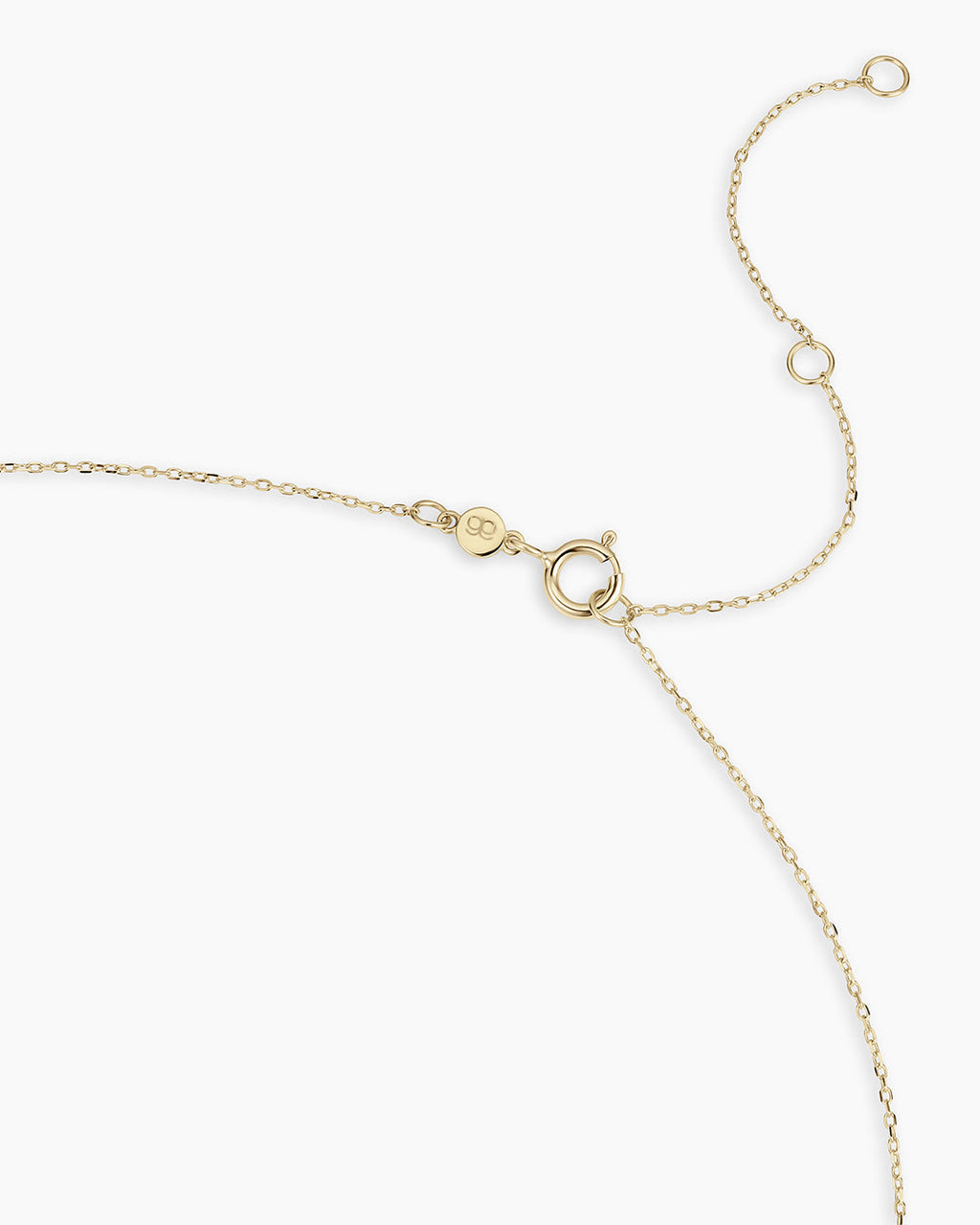 Diamond Script Alphabet Charm Necklace || option::14K Solid Gold, J