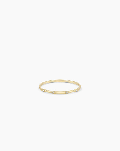 Diamonds Stacking Ring || option::14K Solid Gold
