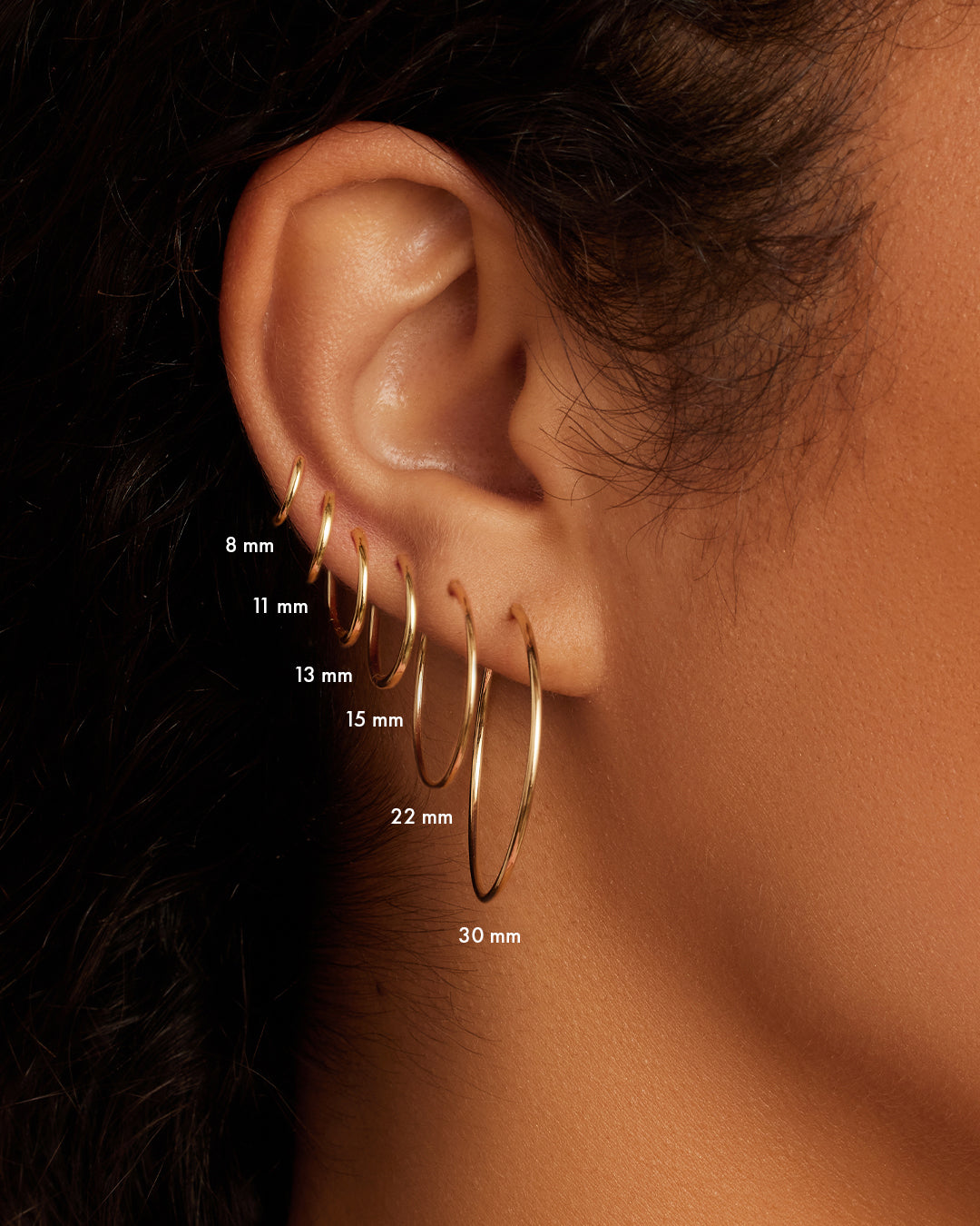 Classic 14K Solid Gold Hoop
