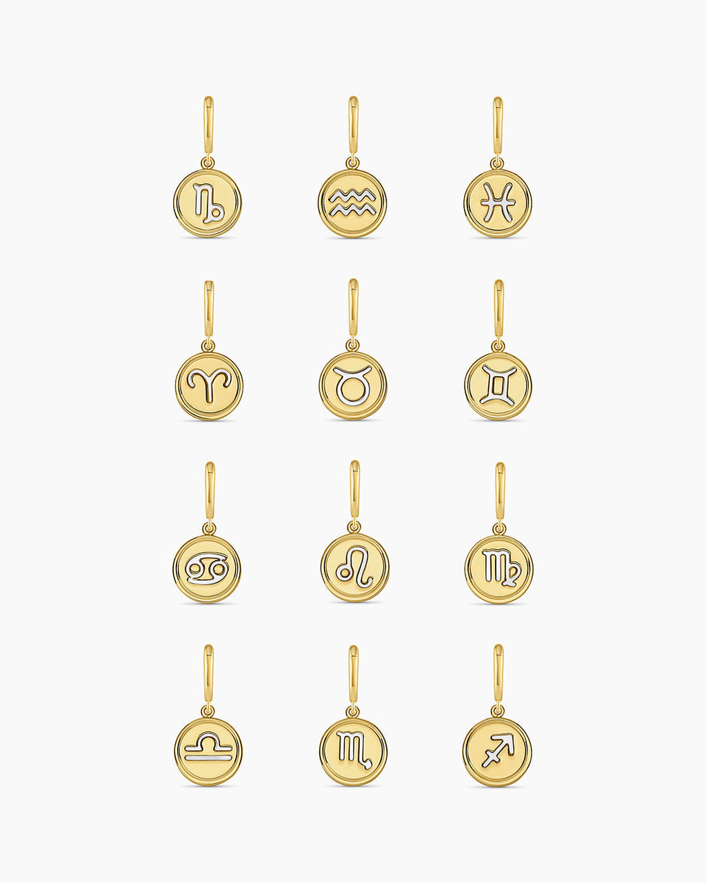 18K gold plated zodiac charms
