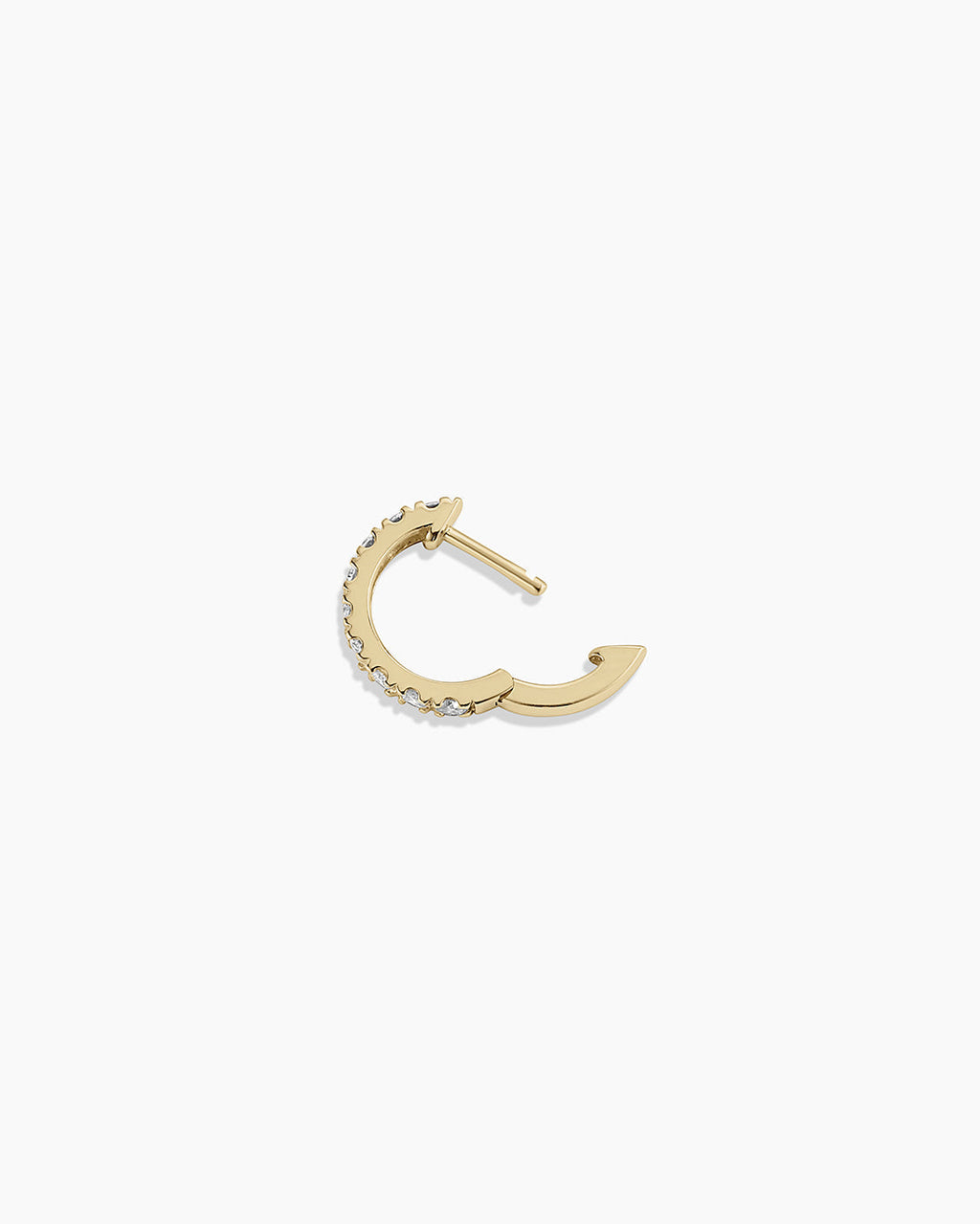 Lab Grown Diamond Eternity Single Huggie || option::14K Solid Gold
