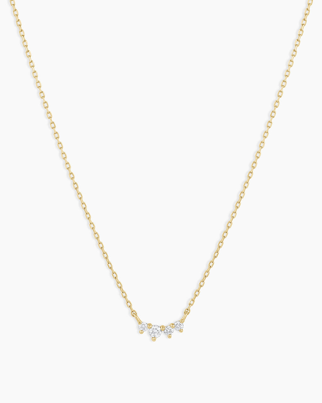 Diamond Cluster Necklace || option::14K Solid Gold