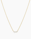 Diamond Cluster Necklace || option::14K Solid Gold