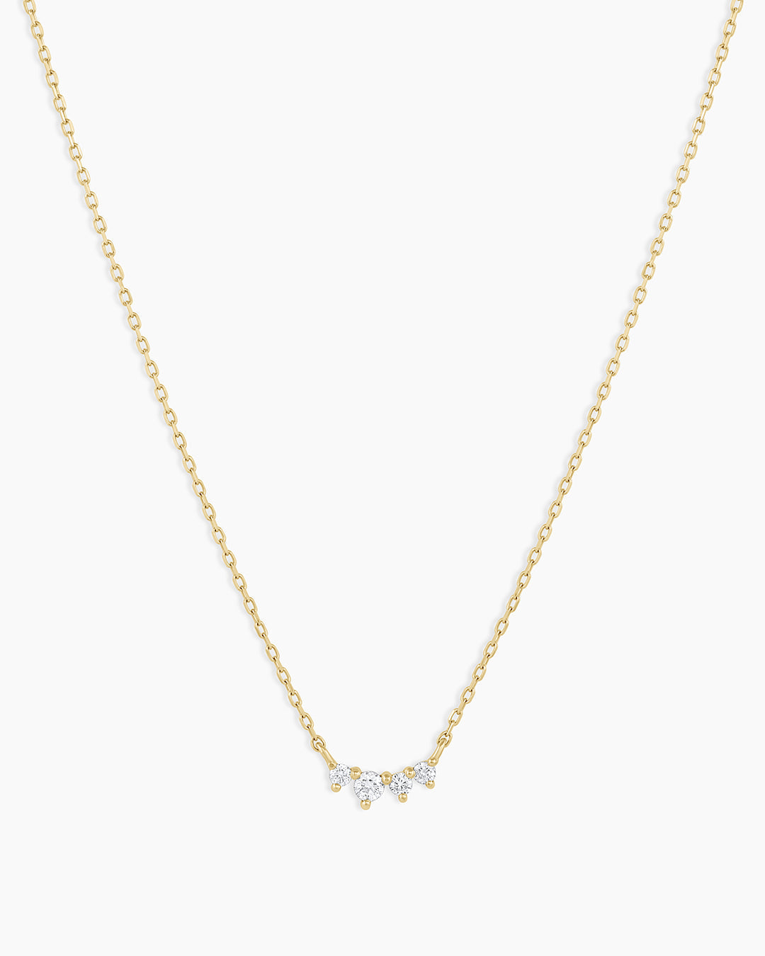 Diamond Cluster Necklace || option::14K Solid Gold