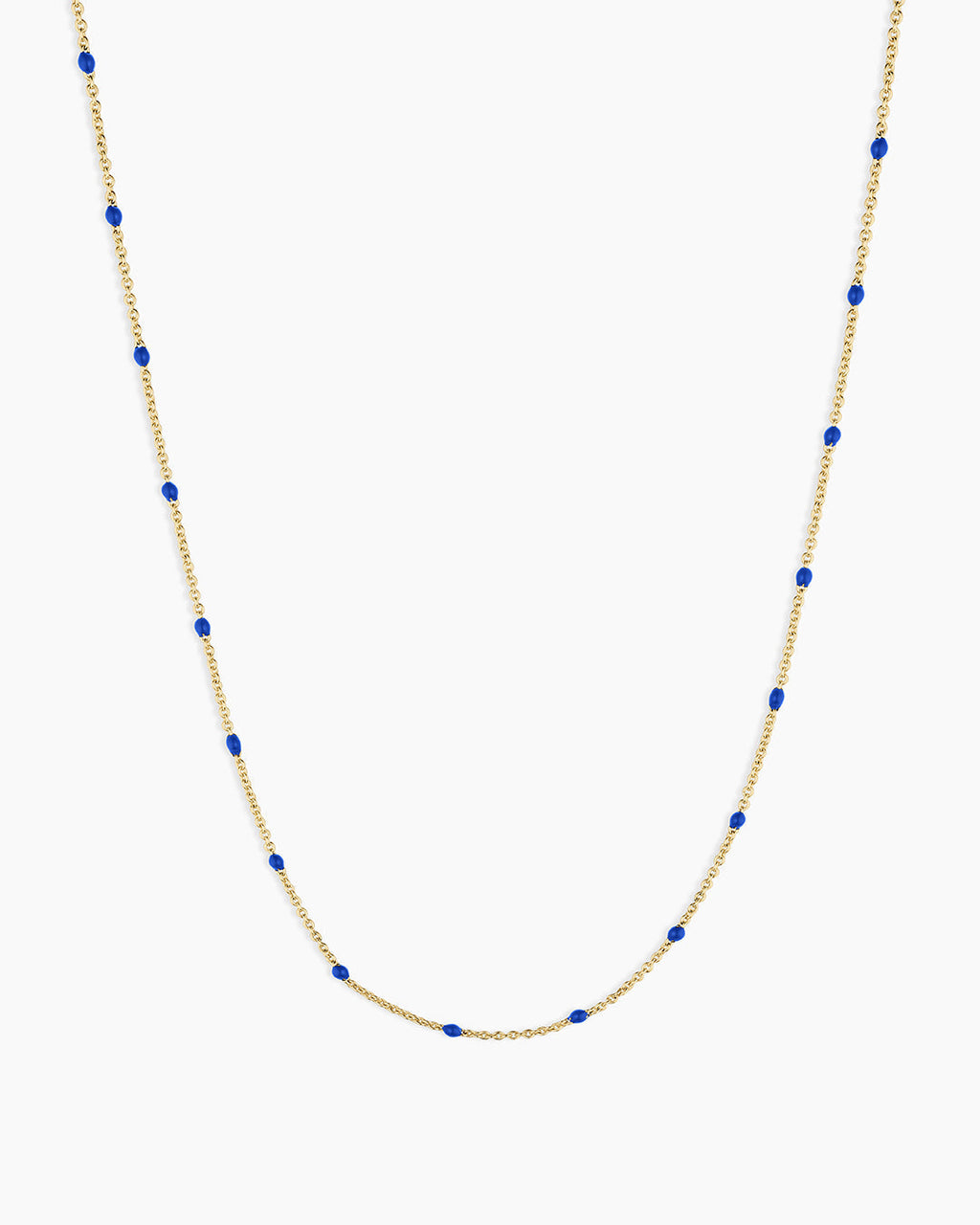 Capri Necklace || option::18K Gold Plated, Royal Blue