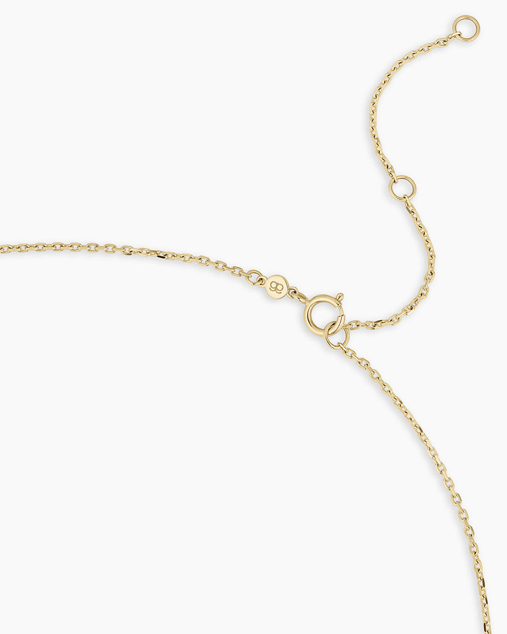 Diamond Vintage Alphabet Necklace || option::14K Solid Gold, G