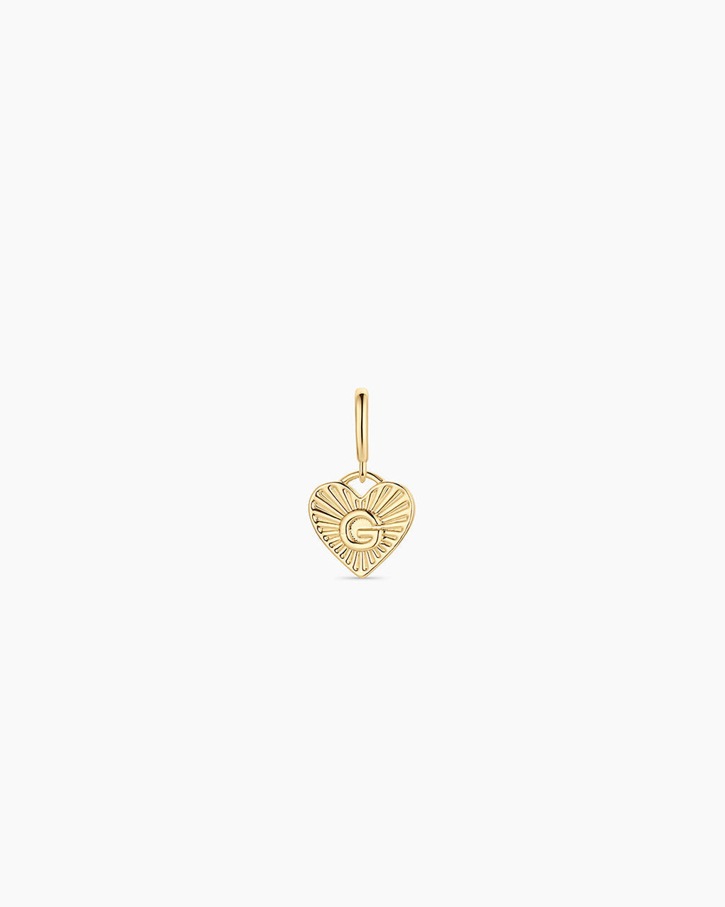 Vintage Heart Alphabet Parker Charm - G || option::18K Gold Plated, G