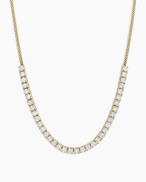 Diamond Melbourne Statement Row Necklace || option::14K Solid Gold