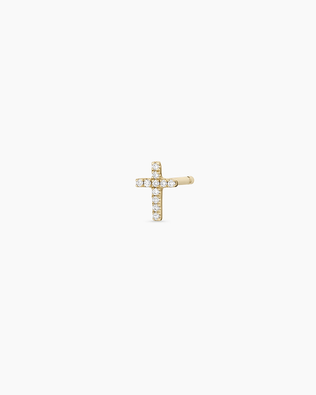 Diamond Cross Studs || option::14K Solid Gold